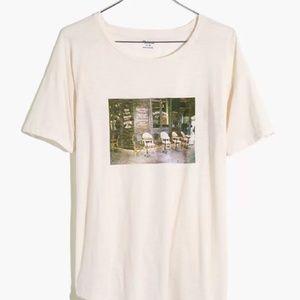 Parisian Cafe Graphic Whisper Cotton Crewneck Tee